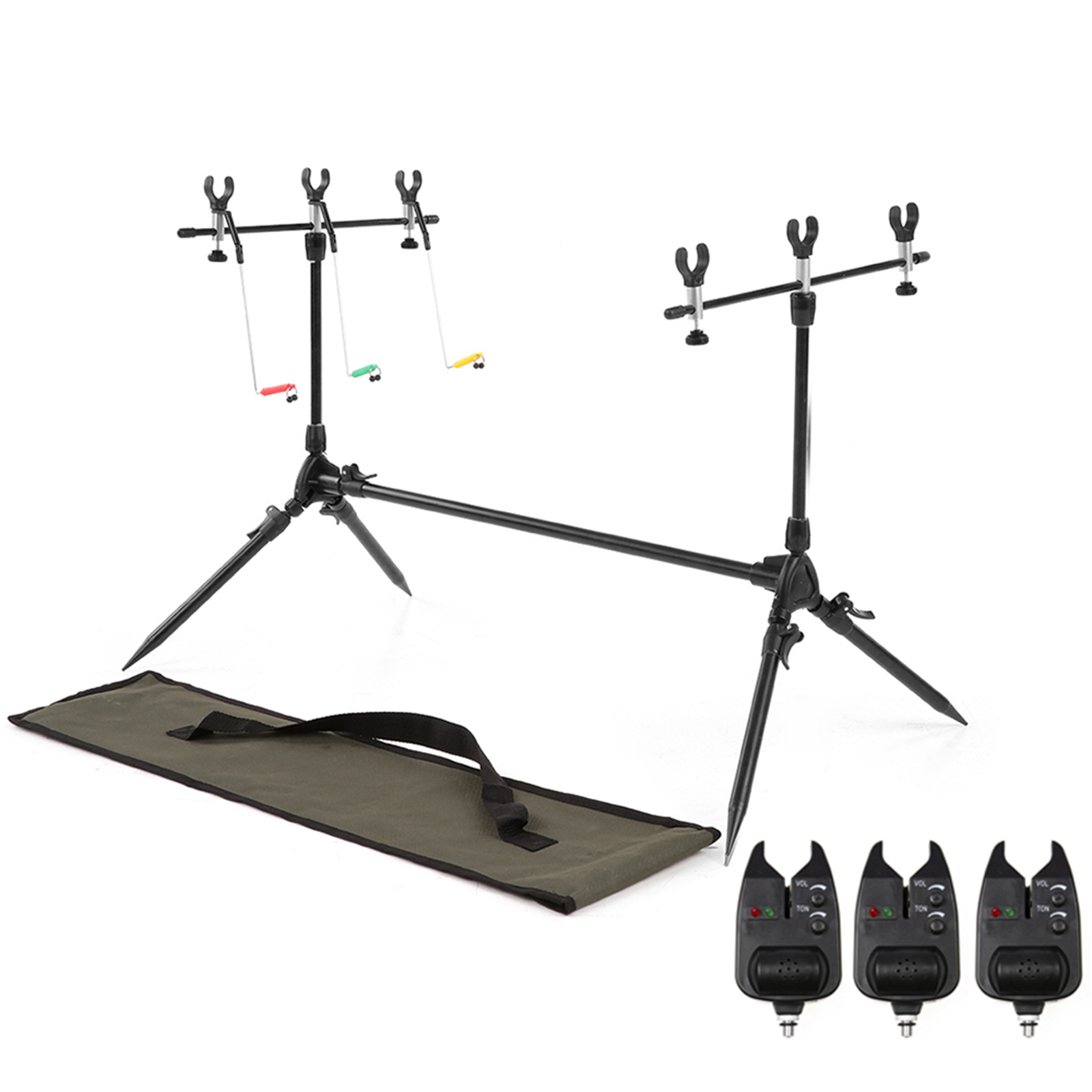 Fish Alarm - Lixada 3-in-1 Fishing Rod Pod Stand