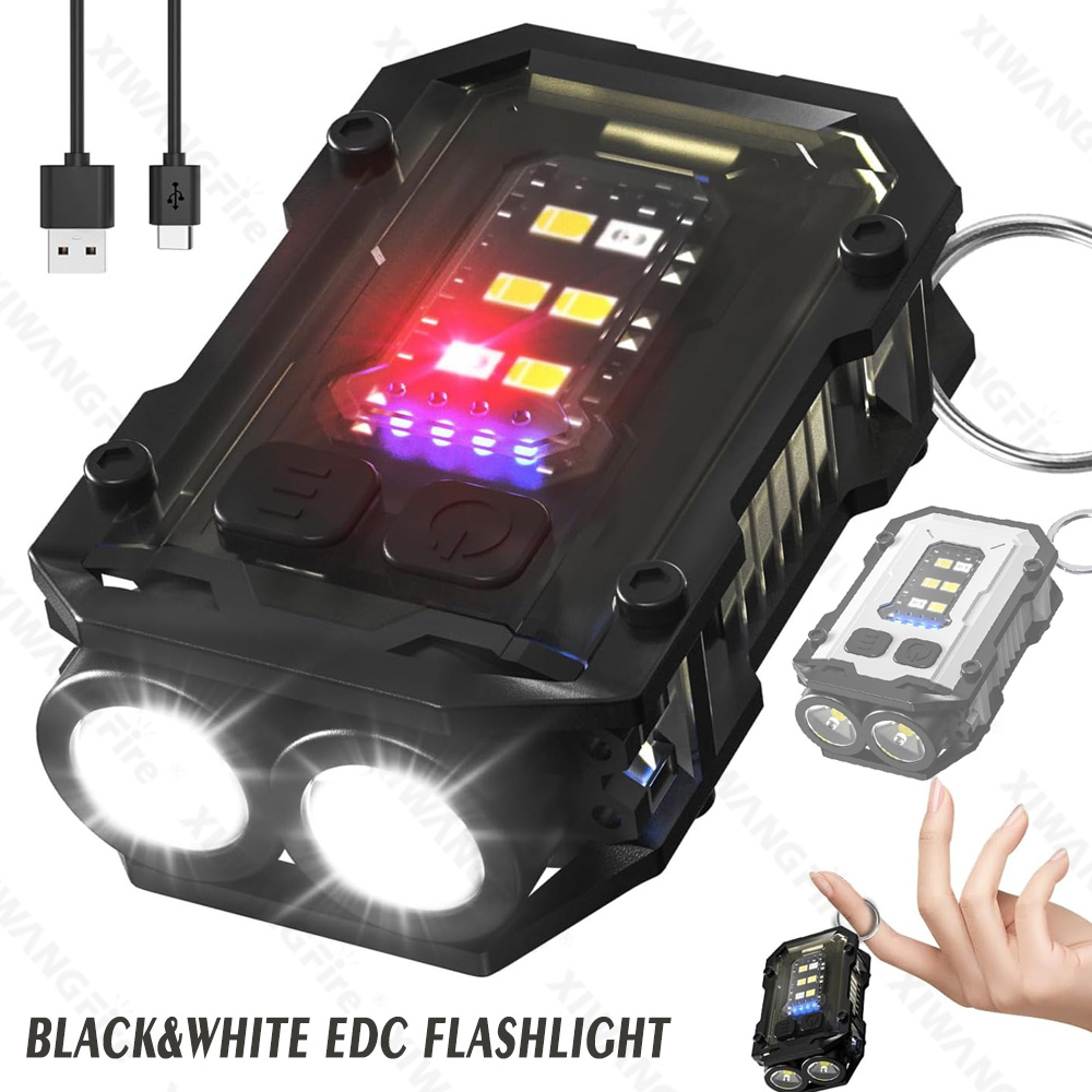 Fishing Light - Mini COB Keychain Flashlight,Clip-On Rechargeable EDC