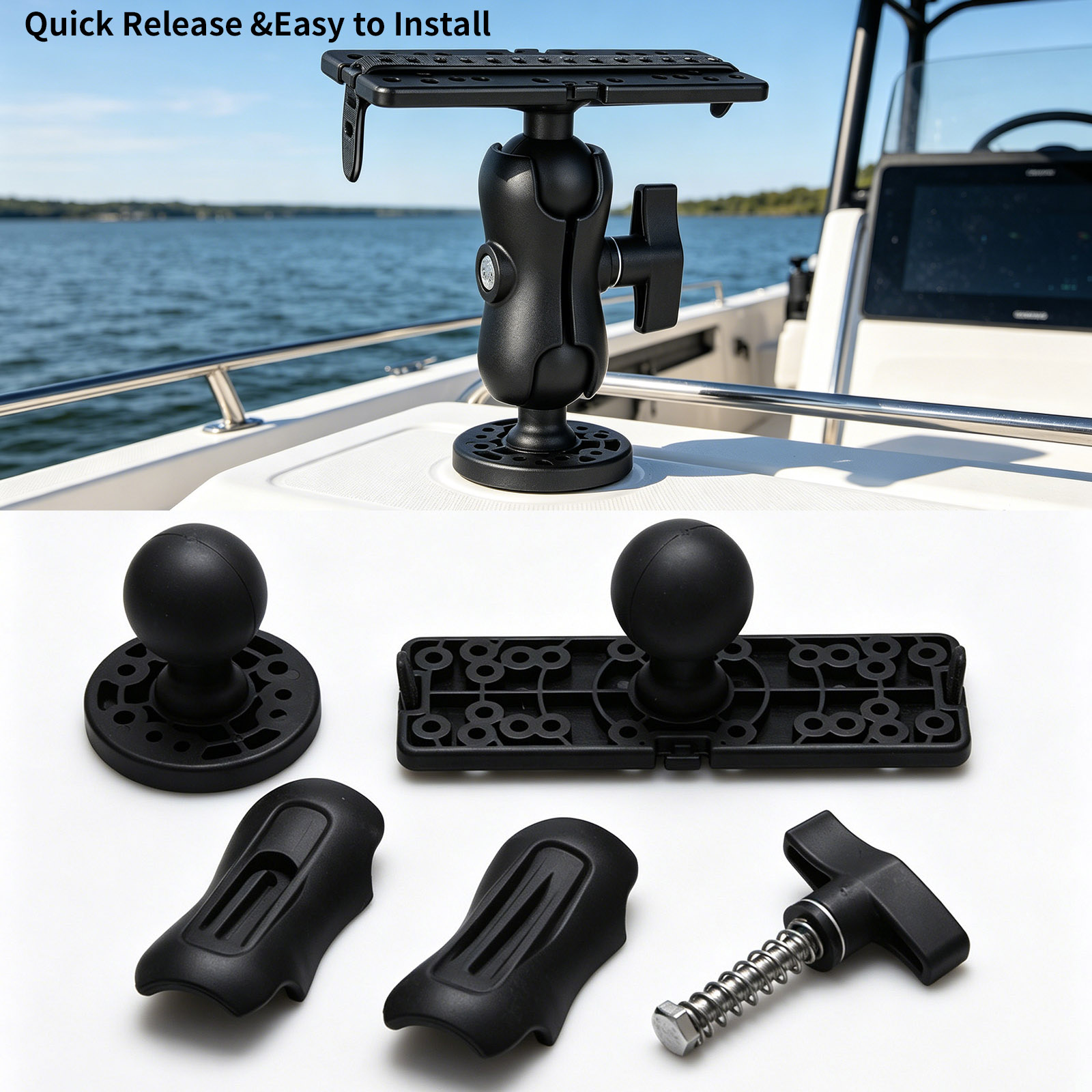 360° Adjustable Fish Finder Mo - Fish Finder Mount 评论和价格